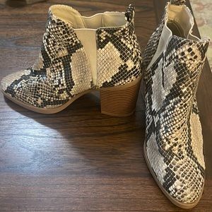 Snake Skin Booties size 6
